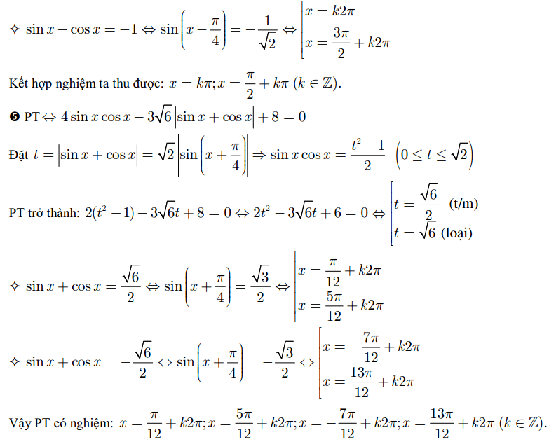 Cách giải một số dạng phương trình lượng giác