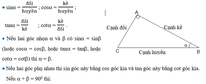 Hệ thức lượng trong tam giác vuông - Toán lớp 9