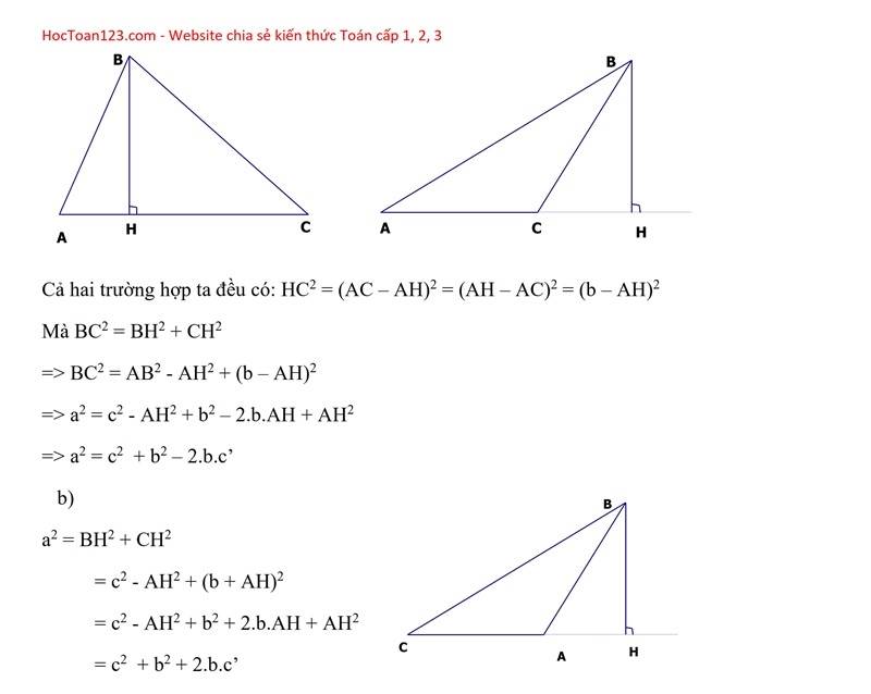 Bài tập: Một số hệ thức về cạnh và đường cao trong tam giác vuông