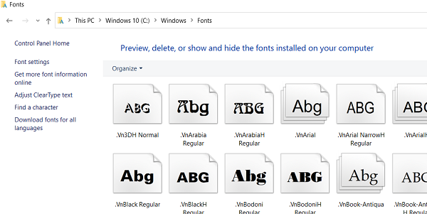 2 cách cài Font chữ cho máy tính Windows