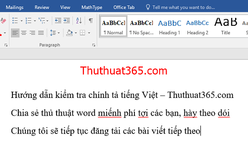 Kiểm tra lỗi chính tả tiếng Việt trên Word tự động