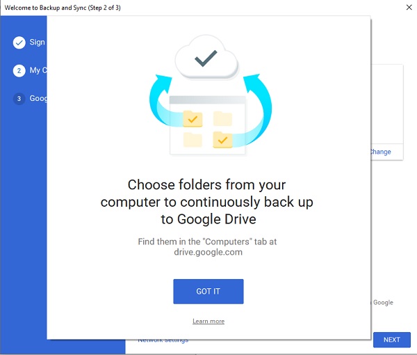 Đồng bộ hóa dữ liệu trên máy tính lên Google drive