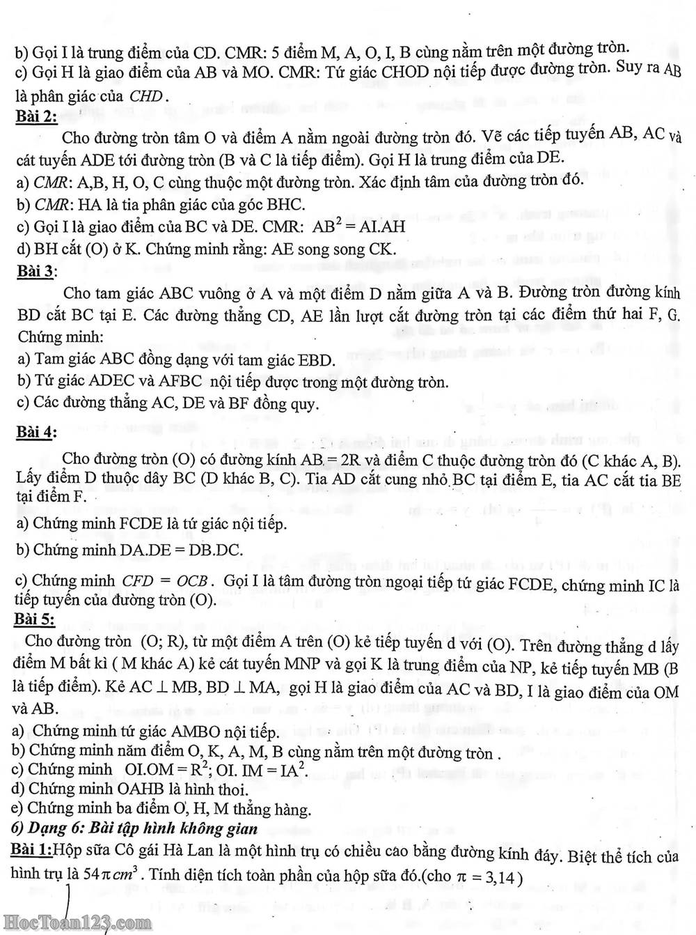 Đề cương ôn tập cuối HK2 Toán 9 THCS Phương Mai 2023-2024
