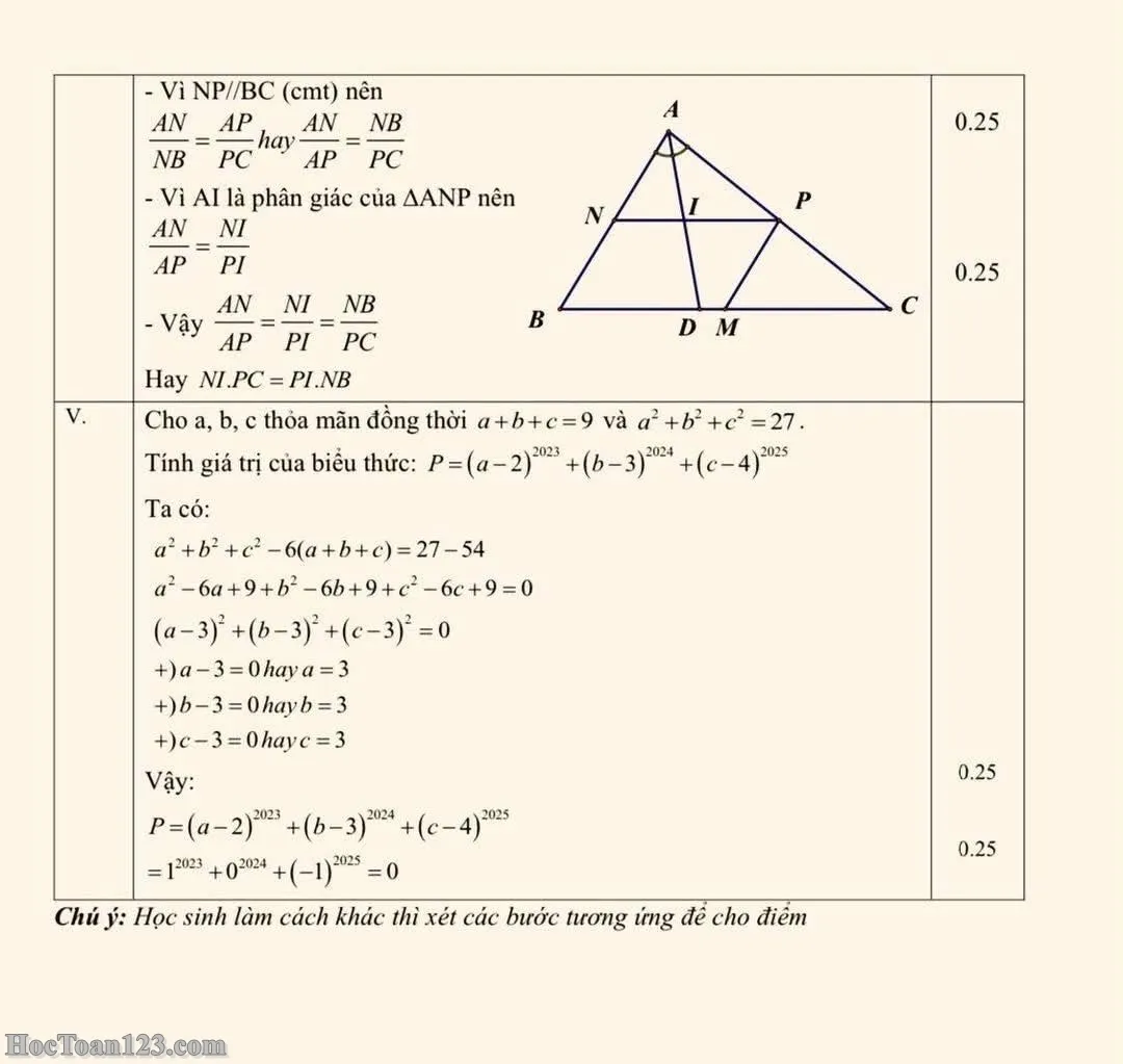 Đề kiểm tra HK1 Toán 8 THCS Phan Chu Trinh 2024-2025 có đáp án