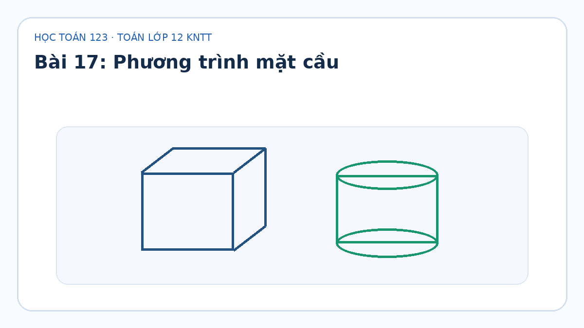 Minh họa Phương trình mặt cầu – Toán lớp 12 KNTT