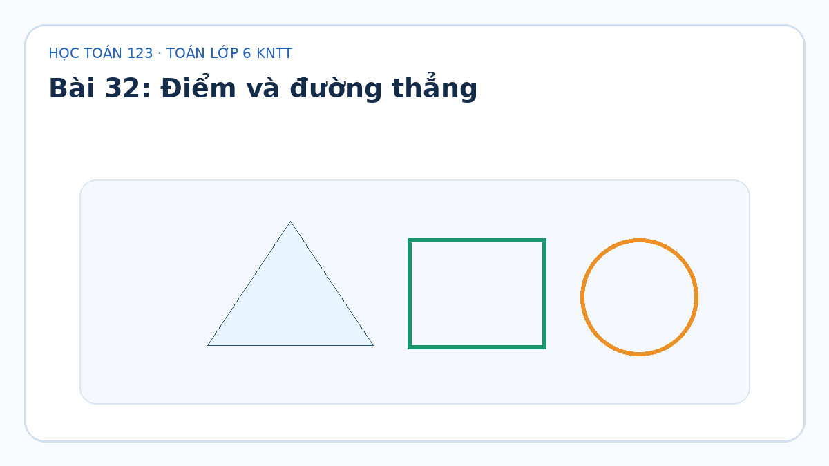 Minh họa Điểm và đường thẳng – Toán lớp 6 KNTT