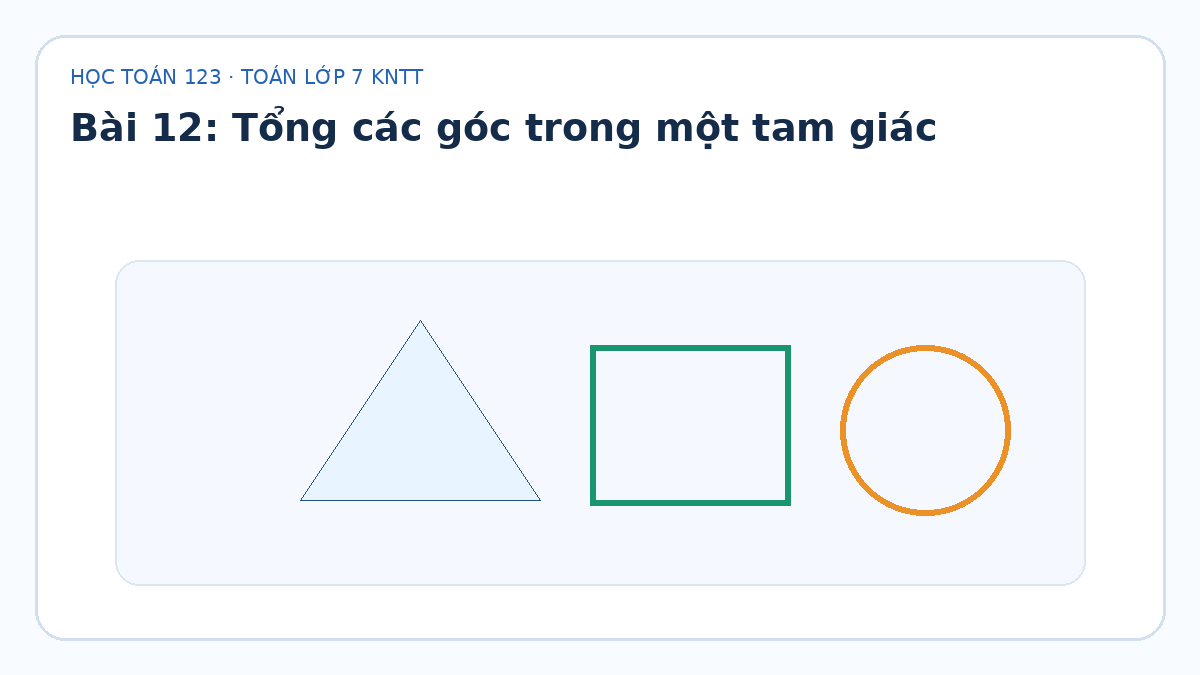 Minh họa Tổng các góc trong một tam giác – Toán lớp 7 KNTT