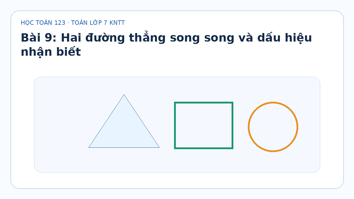 Minh họa Hai đường thẳng song song và dấu hiệu nhận biết – Toán lớp 7 KNTT