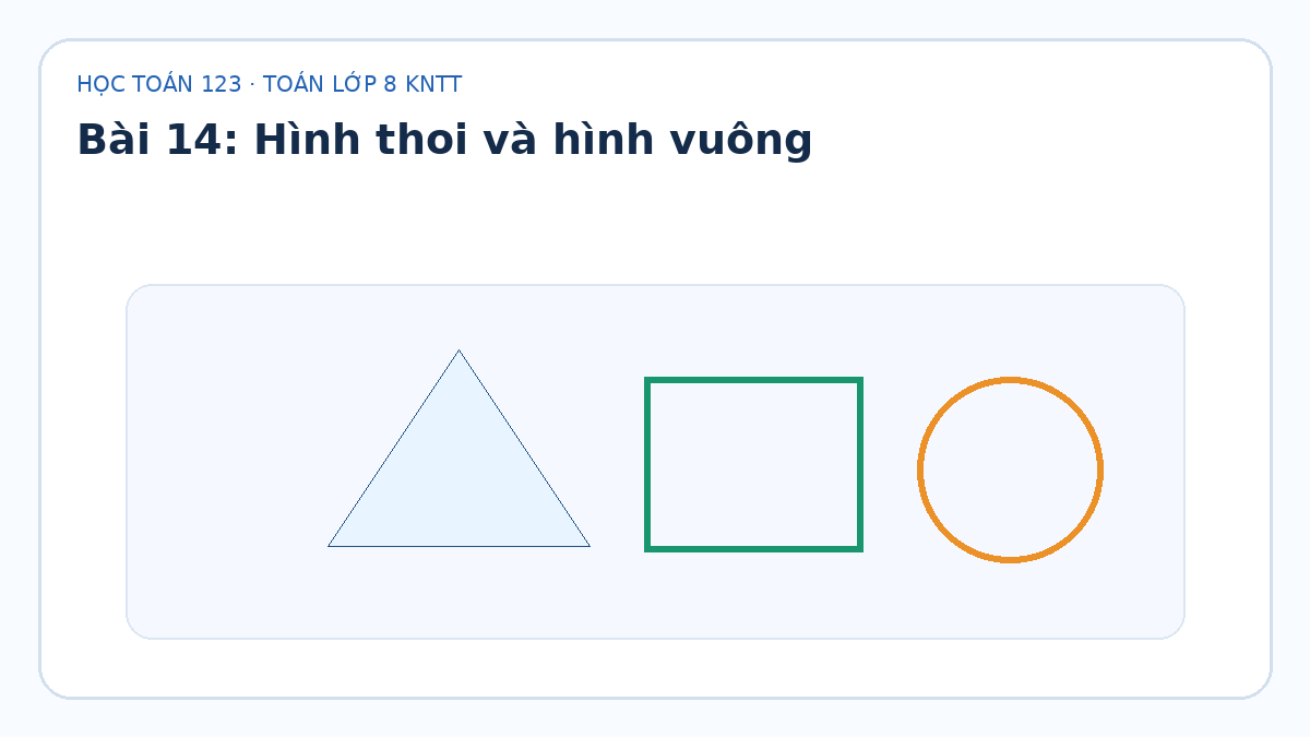 Minh họa Hình thoi và hình vuông – Toán lớp 8 KNTT