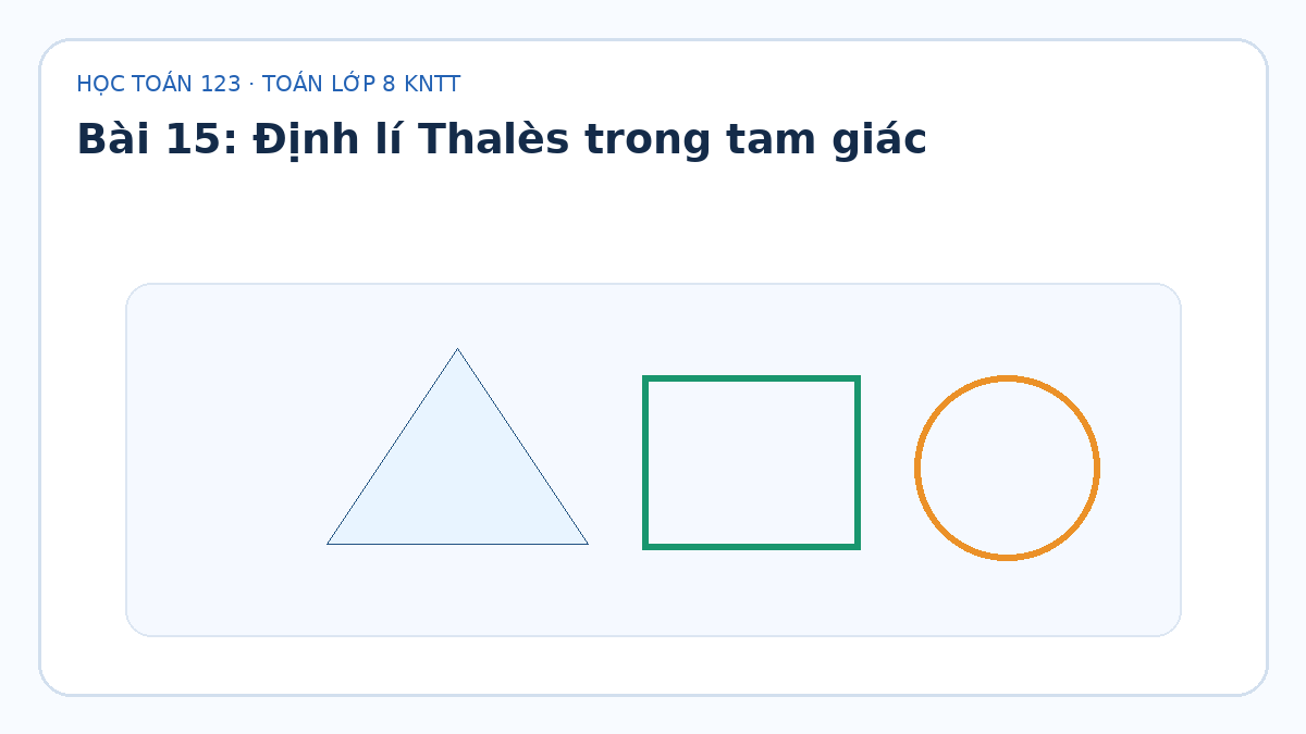 Minh họa Định lí Thalès trong tam giác – Toán lớp 8 KNTT