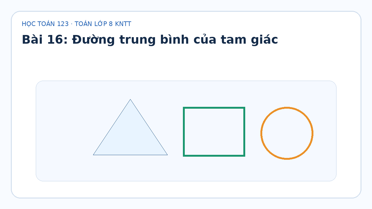 Minh họa Đường trung bình của tam giác – Toán lớp 8 KNTT