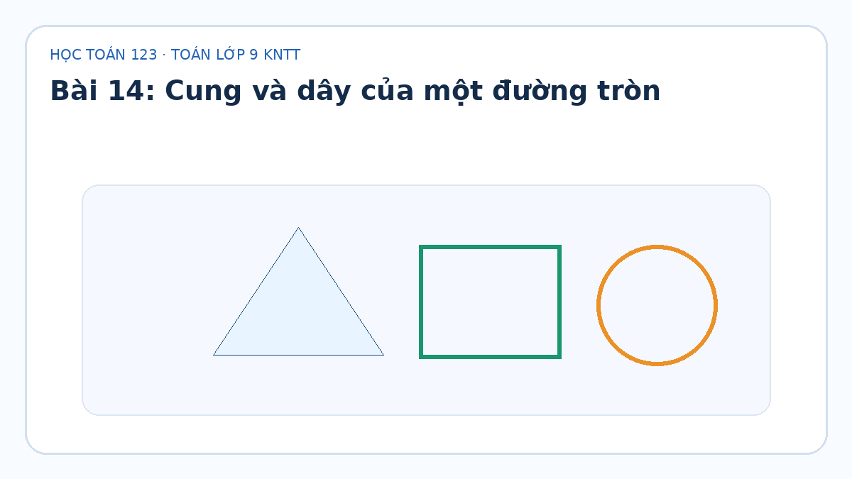 Minh họa Cung và dây của một đường tròn – Toán lớp 9 KNTT