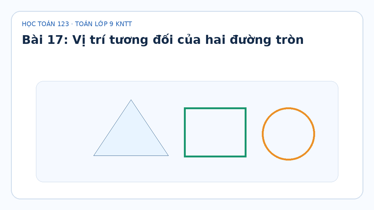 Minh họa Vị trí tương đối của hai đường tròn – Toán lớp 9 KNTT