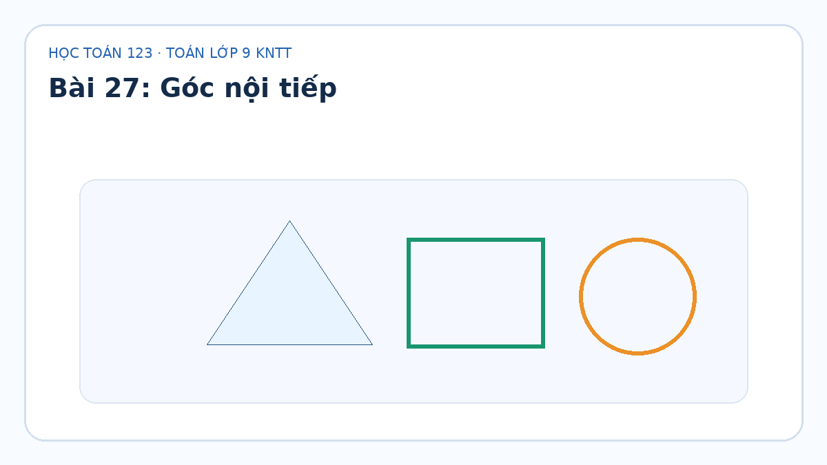 Minh họa Góc nội tiếp – Toán lớp 9 KNTT